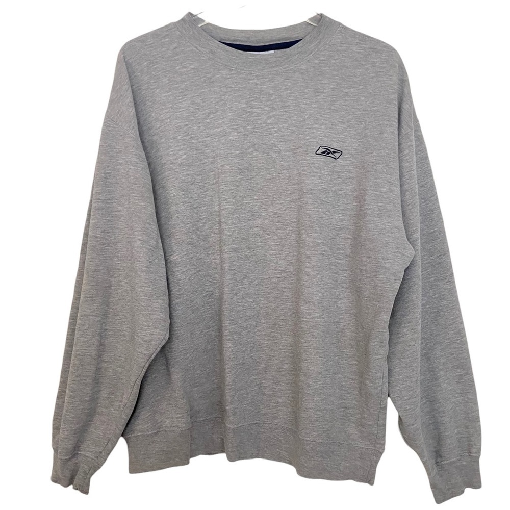 Reebok Gray Long Sleeve Sweatshirt Size Large (w/flaw).